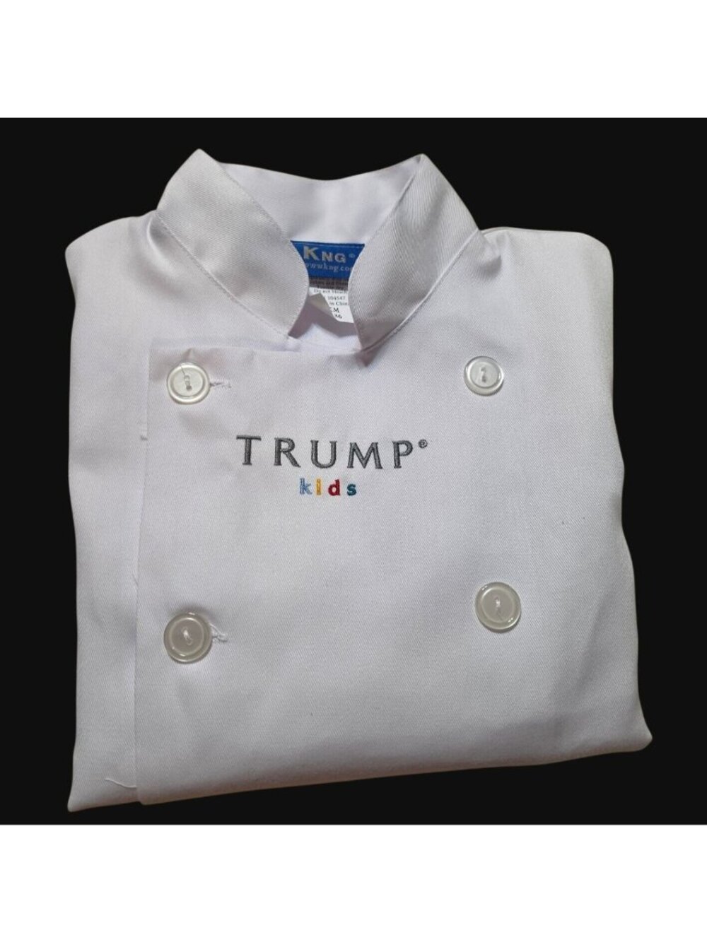 Vtg Trump Kids Hotel Chef Coat Jacket Child Size KM KNG Hospitality Memorabilia - Picture 5 of 12